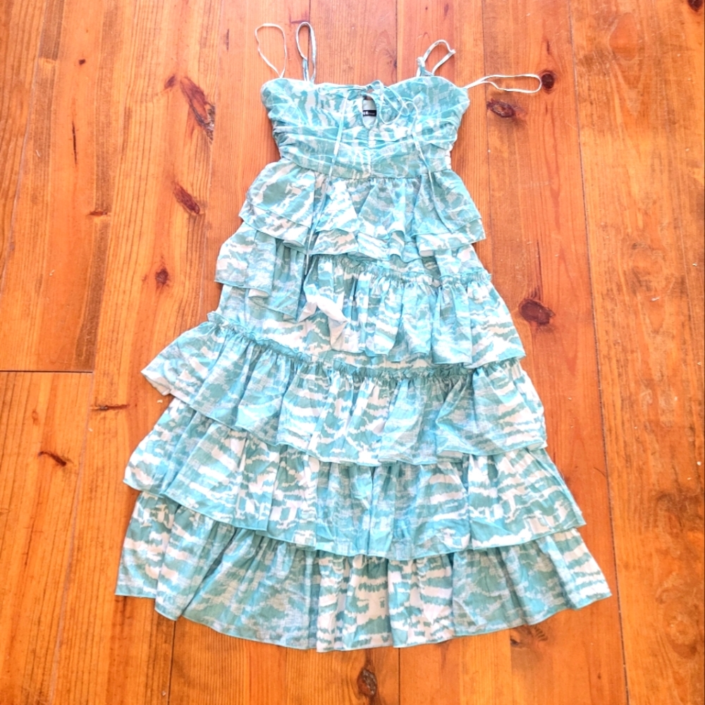 Ina summer green tier dress NEW